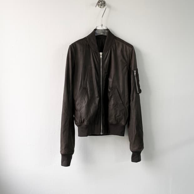 릭오웬스 레더 블루종 