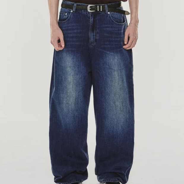 기철 Light Cotton Wide Denim Pants (Medium