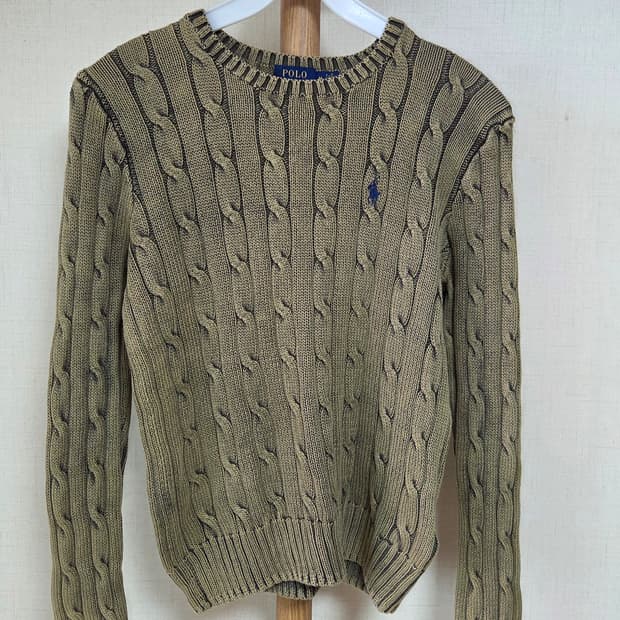 폴로 랄프로렌 카키 니트
