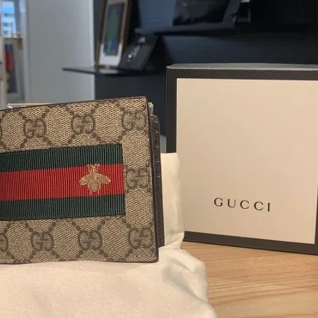  [정품] 구찌 GG 수프림 웹 스트라이프 반지갑 풀구성품
