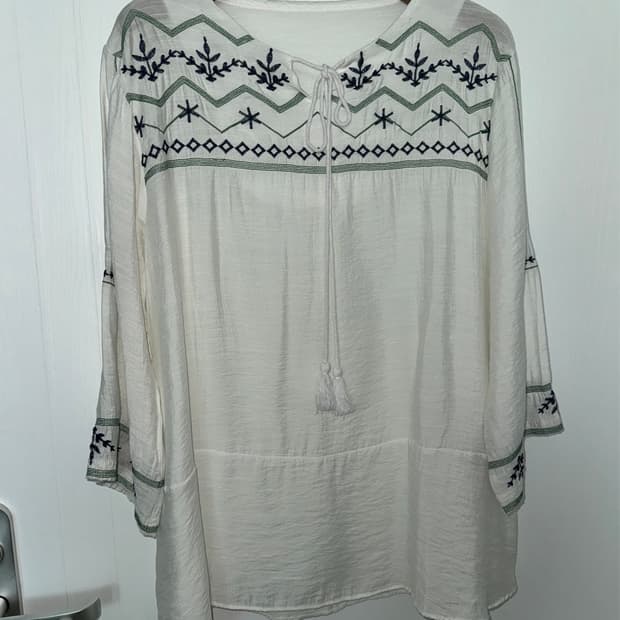 Bohemian Embroidered Tassel Blouse