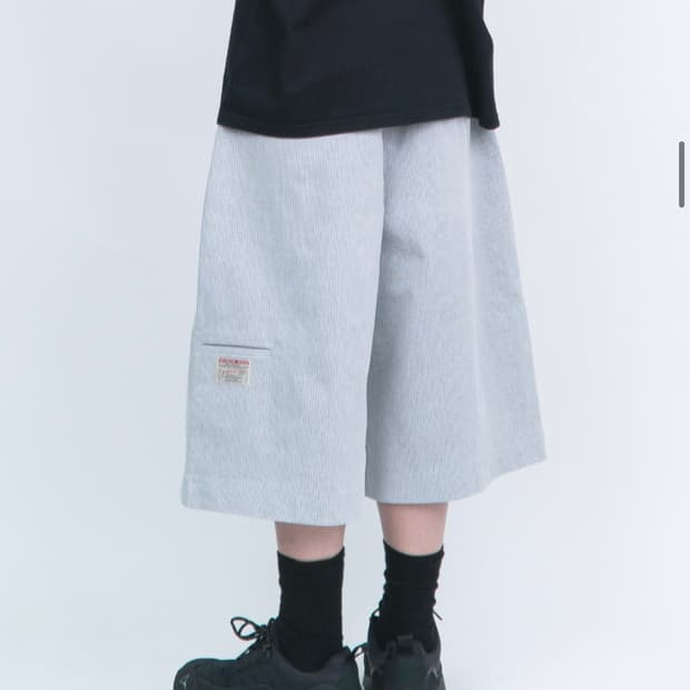 [L] 일본 스트릿무드 스트라이프 버뮤다 팬츠