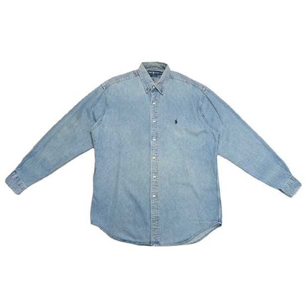폴로랄프로렌 80's 포니 데님 셔츠 M