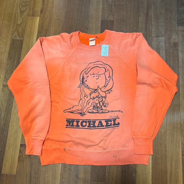 [XL] 세인트 미카엘 23AW 스웻셔츠 크루넥 오렌지