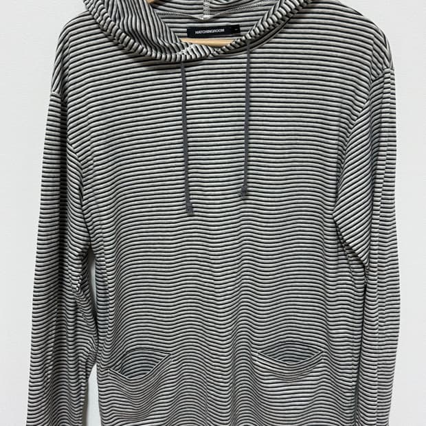 Hatchingroom stripe hoodie grey
