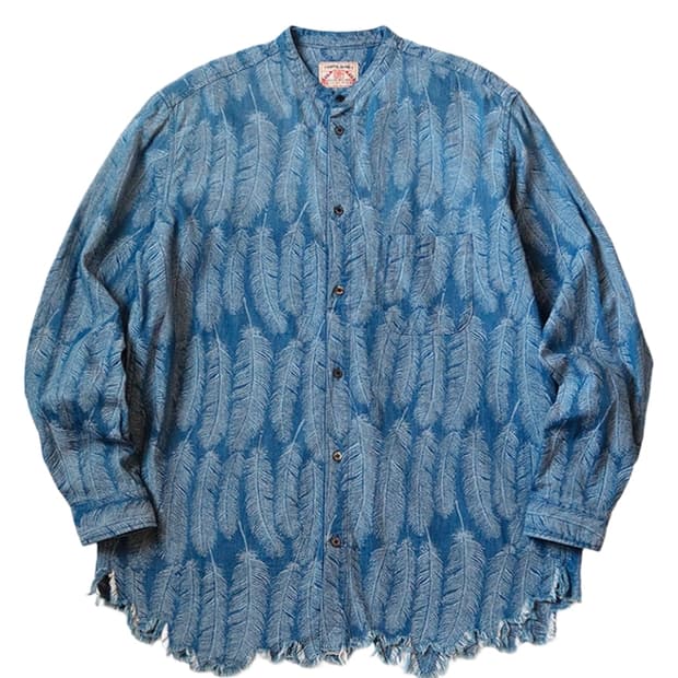 캐피탈 5온즈 맥파이 데님 스탠드 셔츠 라이트 인디고 3사이즈 팔아요