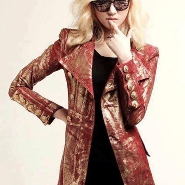 Balmain 2010 Gold-brush Napoleon coat 36