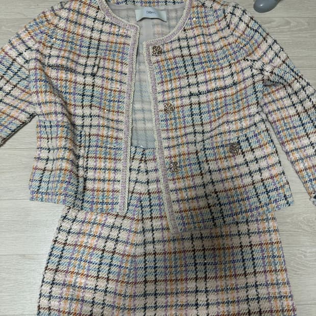 DEWL 트위드 자켓 스커트 셋업 55