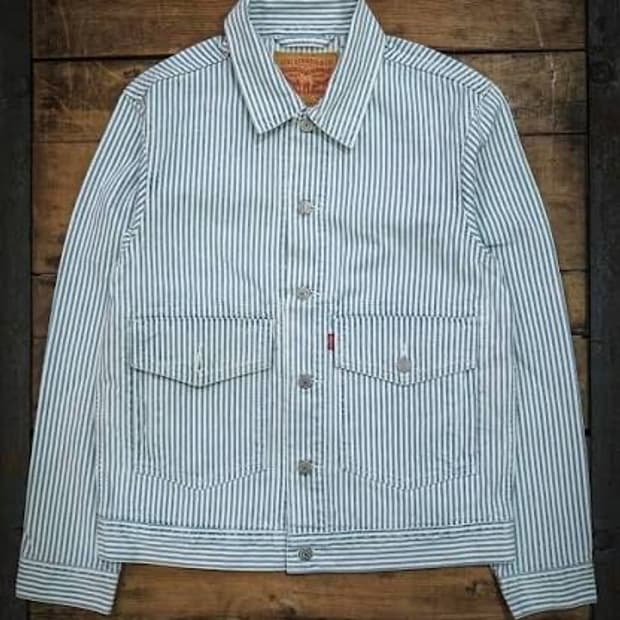 [M] 리바이스 핀스트라이프 레일로드 트러커 데님 자켓