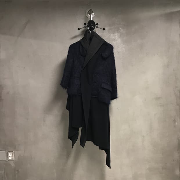 꼼데가르송 네이비 언발란스 코트 M