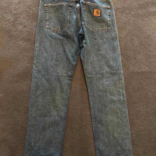 칼하트 WIP 데님 스트레이트 팬츠