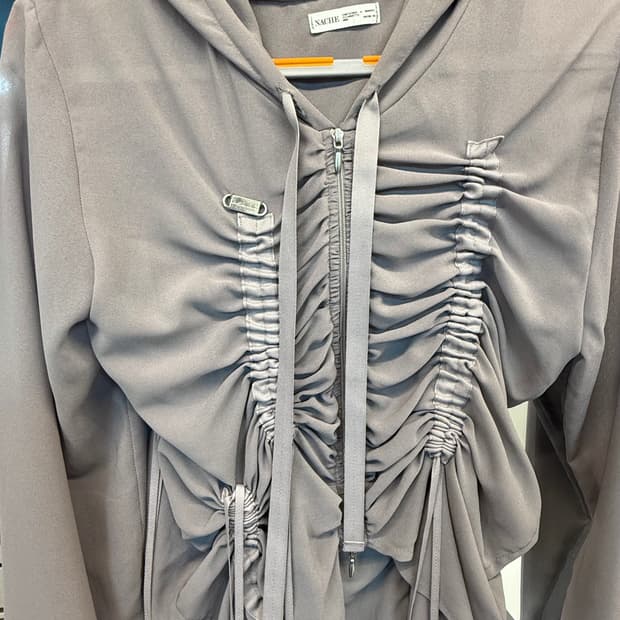 나체 셔링 쉬폰 후드집업