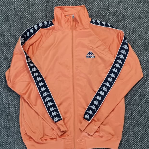 Kappa — 90s 오렌지 트랙 자켓