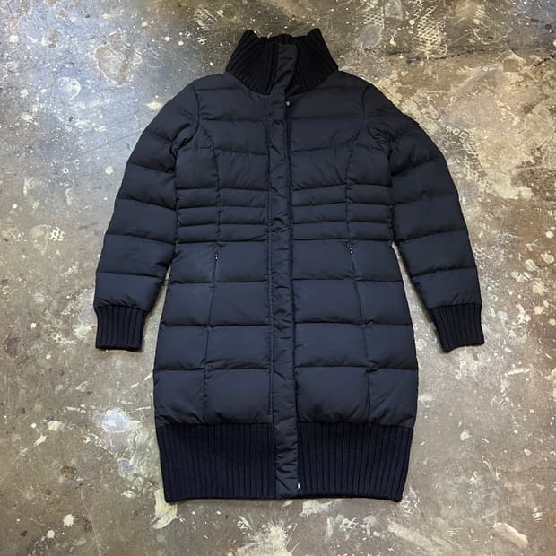 S) 노스페이스 덕다운 하프패딩점퍼 오리털 롱패딩 자켓
