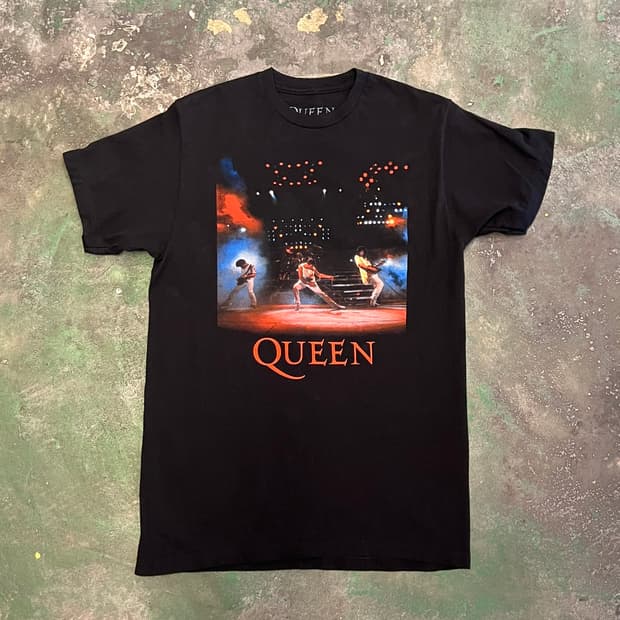 [M] 퀸 QUEEN 밴드 티셔츠 공연 그래픽 반팔 블랙