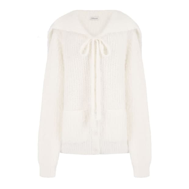 클리시어 바닐라 푸딩 퍼 가디건 