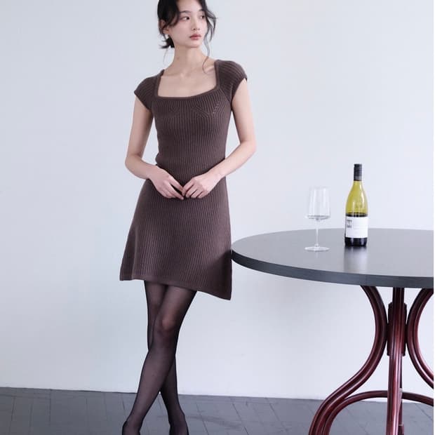 윤슬 Lei Knit ops(cocoa)