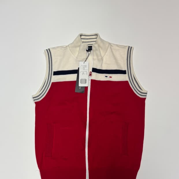 <새상품> 여성 엘르 골프 이쁜 니트 집업 조끼 L