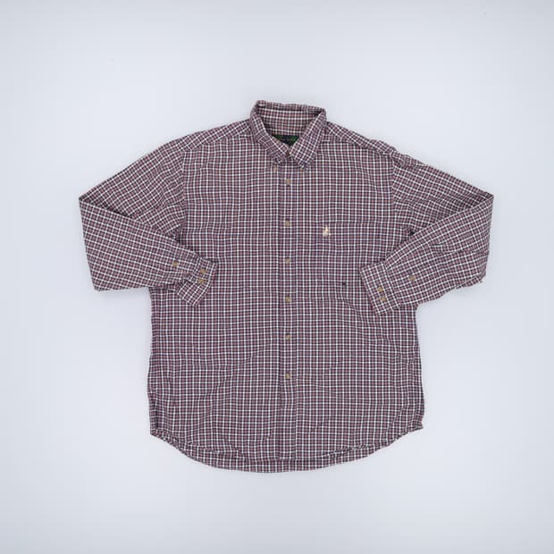 100 빈폴 체크 셔츠(수선필요) 0203H1