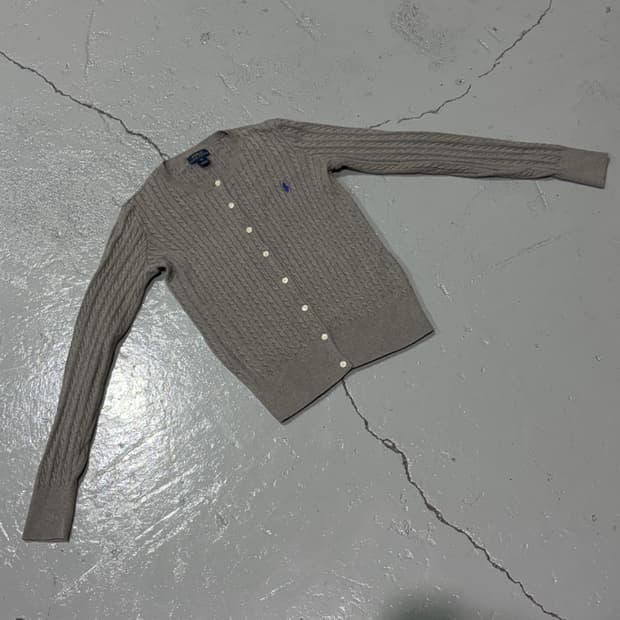 폴로랄프로렌(Polo Ralph Lauren) 그레이 케이블 니트 가디건