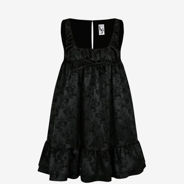 Ribbon Balloon Dress Black 원피스