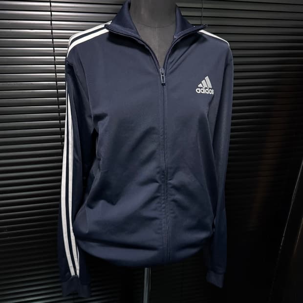 아디다스 네이비 남색 져지 저지 집업 트랙탑 M 95 삼선 트레이닝 런닝