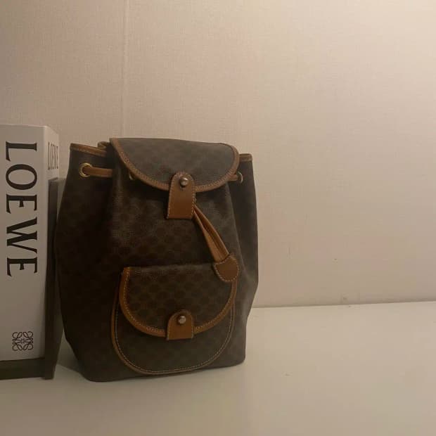 CELINE / 빈티지 셀린느 브라운 마카담 백팩