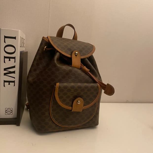 CELINE / 빈티지 셀린느 브라운 마카담 백팩