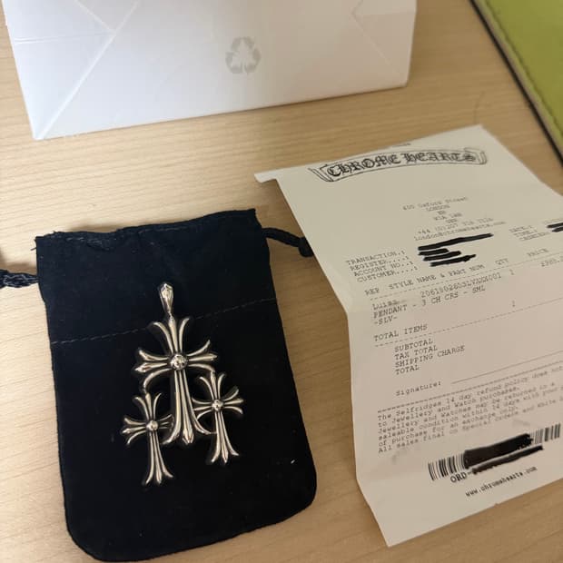 크롬하츠 3ch 트리플크로스 펜던트