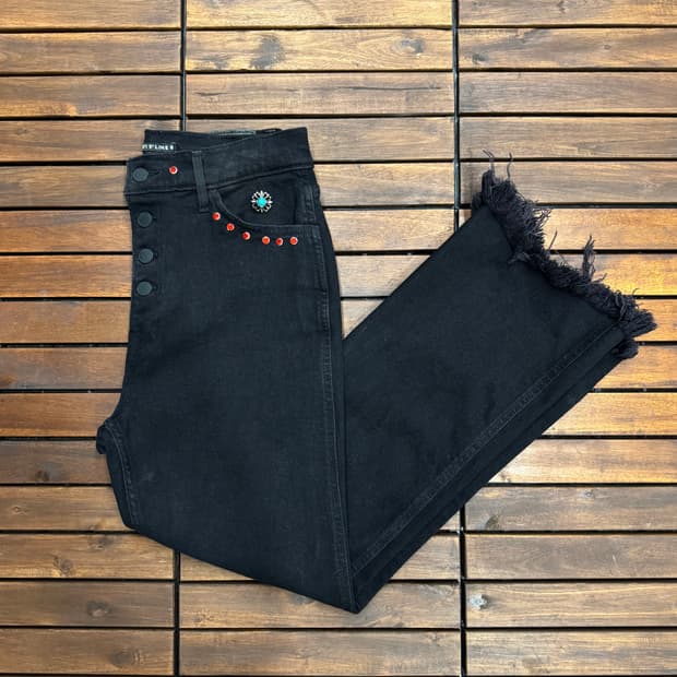 리바이스 라인8 웨스턴 부츠컷 블랙진 (28) 