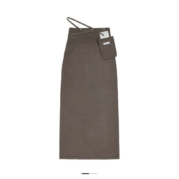 오호스 아이 플루이드 니트 스커트 + 백