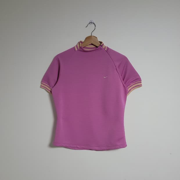 (85) NIKE 나이키 골프 여성 반팔 터틀넥 올드스쿨 Y2K