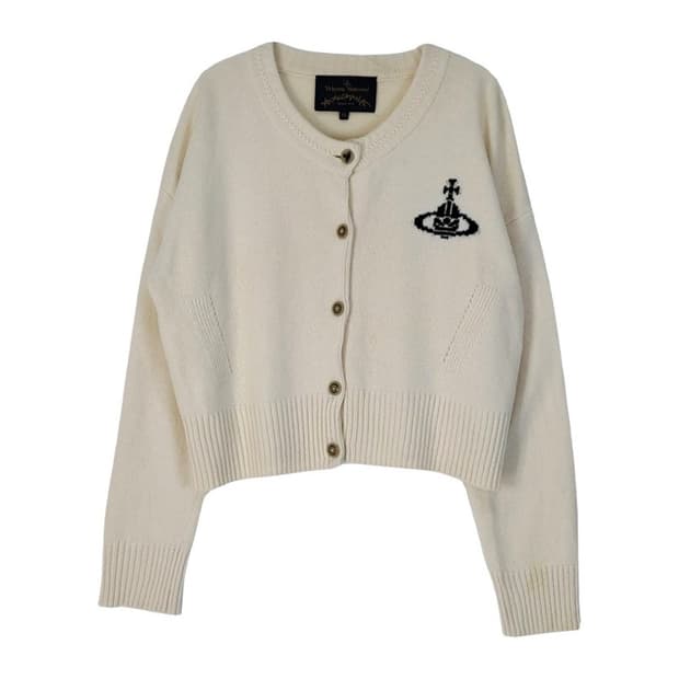 비비안웨스트우드 앵글로매니아 로고 가디건