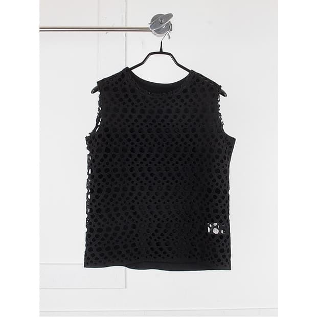 와이즈 요지 야마모토 메쉬 슬리브리스 탑