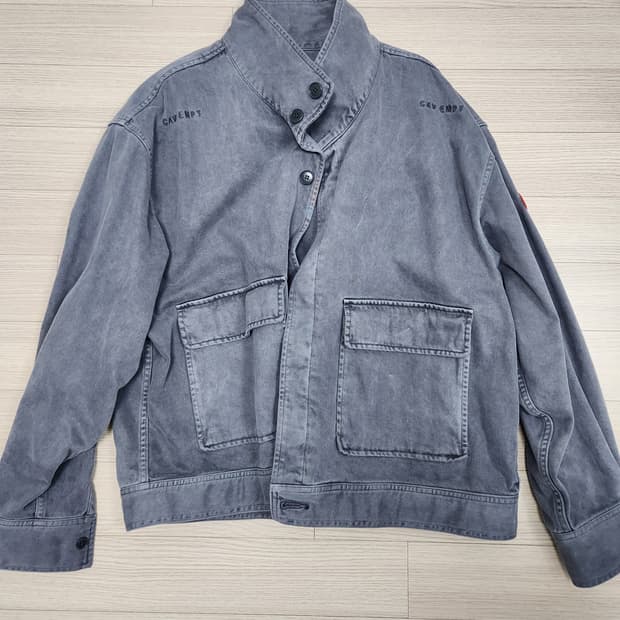 xl 카브엠트 오버다이 브러쉬드 코튼 버튼 자켓