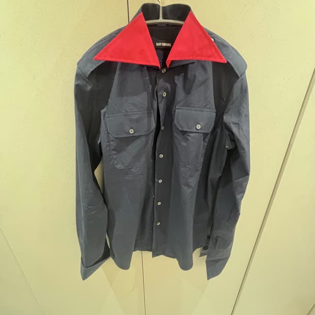 라프시몬스 12aw 카라 셔츠