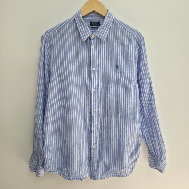 [XL] 폴로 랄프로렌 스트라이프 린넨 셔츠