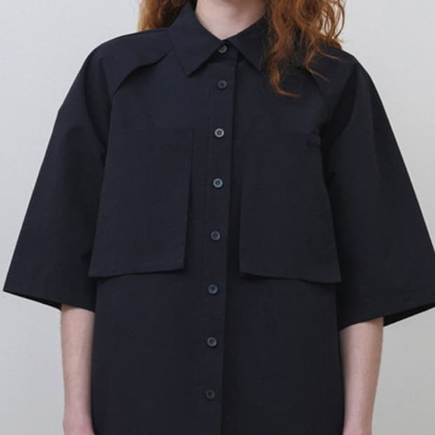 새상품) 에핑글러 pocket half sleeve shirt 네이비 반