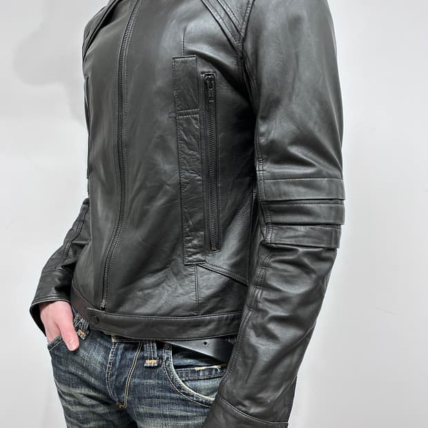 램스킨 엘보우 판넬 자켓