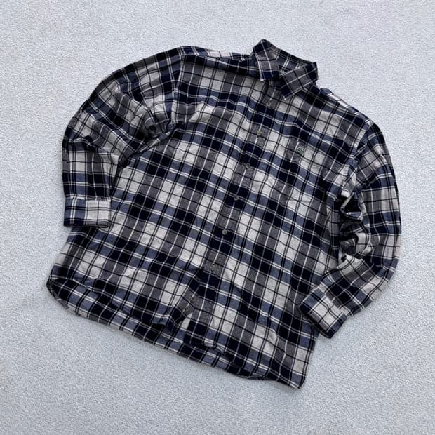 100 라코스테 체크패턴 긴팔 셔츠 0428E