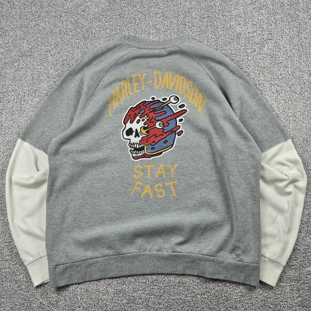 할리데이비슨 레이어드 스컬 스테이패스트 맨투맨 ( XL ) / 10126