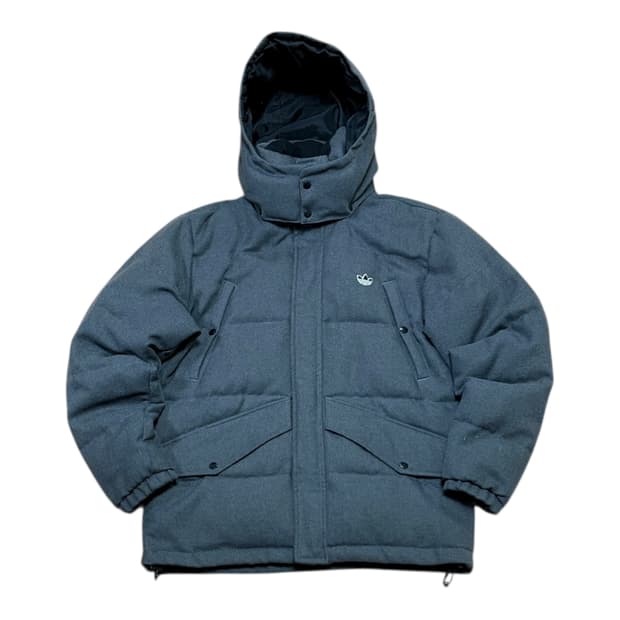 아디다스 헤링본 파이어버드 로고 덕다운 패딩