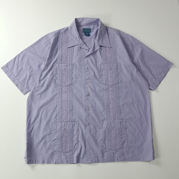 CK723 XL 트로피쿨 90s 라벤더퍼플 과야베라 반팔 셔츠 남방