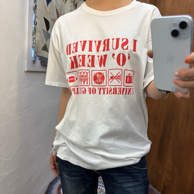 USA 빈티지 프린팅 반팔티 (h140