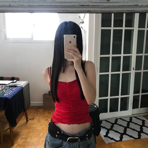 vintage shirring sleeveless