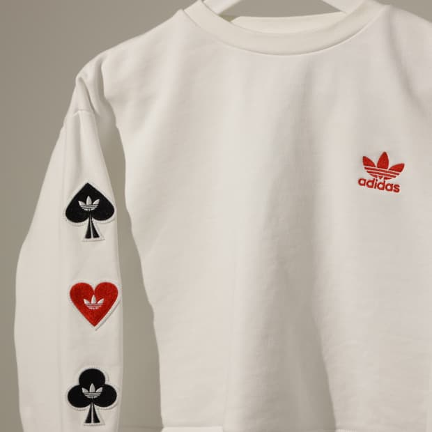 아디다스 우먼 트레포일 크롭 스웻