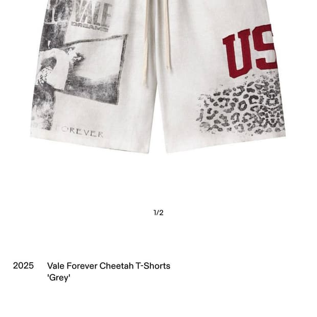 Vale Forever cheetah t-shorts M