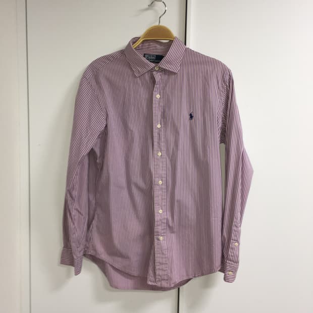 폴로 랄프로렌 퍼플 스트라이프 셔츠