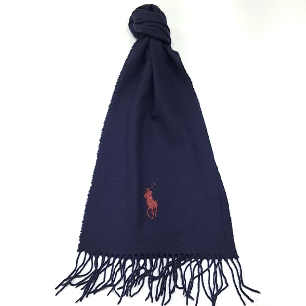 MX624 폴로 00s 이태리판 울 빅포니 네이비 머플러 목도리