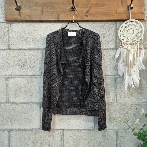 쟈딕앤볼테르 다프네 메탈릭 오픈 프런트 가디건